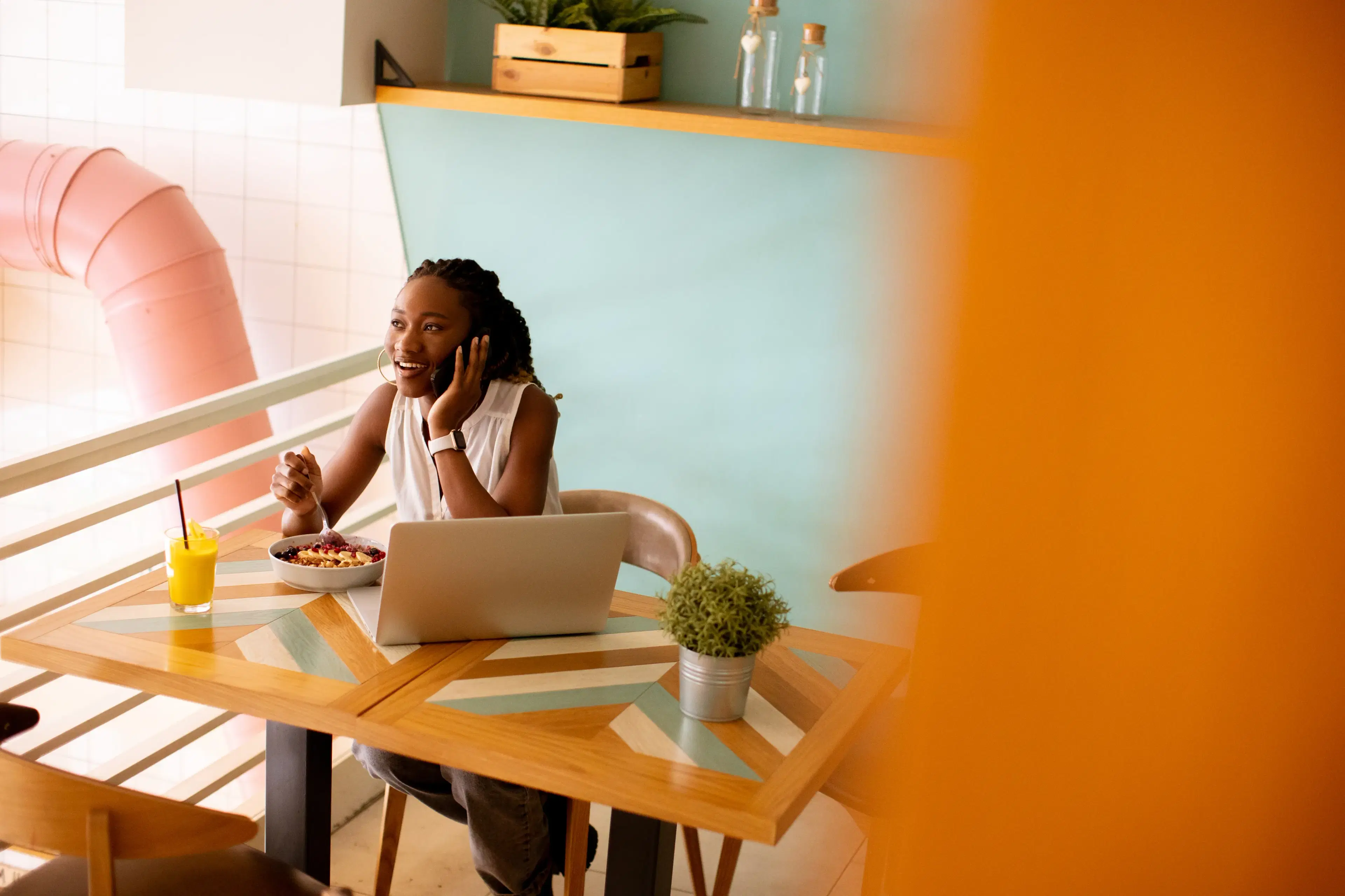Woman working at desk